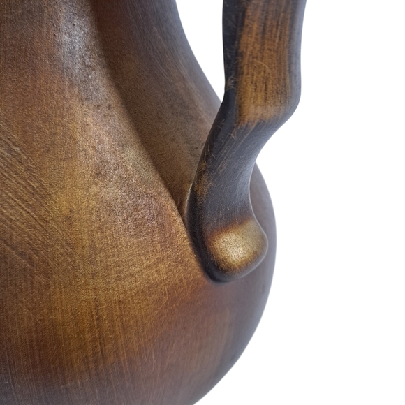 Vintage Haeger Pottery USA Gold/Brown Pitcher With Handle 9" - Picture 5 of 12